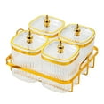 thumbnail image 5 of Tongina Divided Dried Fruit Plates Divided Serving Dishes with Storage Holder Food Storage Box Appetizer Plate for Home Nut Seasoning 4 Grid Clear, 5 of 8