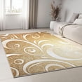 thumbnail image 2 of Area Rug 2x3 ft Accent Rug for Living Room Gold Sequin Pattern Indoor Floor Mat Soft Printed Carpet, Non Slip Floorcover Large Washable Rugs Kitchen Bedroom Dining Room, 2 of 7