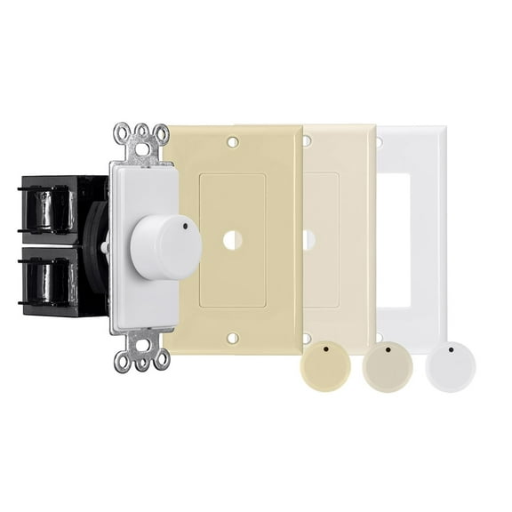 Monoprice 300W Rotary Impedance Matching Speaker Volume Control with Color Kit, Connect Multiple Speaker Pairs to a Single Power Amplifier or Receiver
