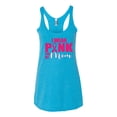 thumbnail image 2 of I Wear Pink for My Mom Survivor Awareness Tri-Blend Racerback Tank Top, Vintage Turquoise, Small, 2 of 3