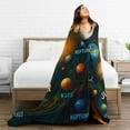 thumbnail image 5 of Boys Space Throw Blanket for Planets and Solar System Lovers Super Soft Fun Blanket Travel Throw Blanket Suitable for Bed and Sofa 50x40, 5 of 5