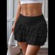 thumbnail image 4 of Faldas Vaporosas para Mujer, Faldas Pantalón con Volantes y Lazo, Minifaldas de Cintura Alta para Adolescentes, Faldas Pantalón de Tenis para Verano Negro M, 4 of 8