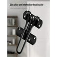 thumbnail image 7 of Door Reinforcement Lock, 1 Pack, Inward Swinging Inside Doors Flip Lock Home Reinforcement Lock for Swing-in Doors, Front Door, Hotel Door, Thicken Solid Aluminium Alloy, 7 of 7