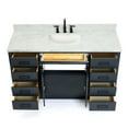 thumbnail image 5 of Ariel Hepburn 61 In. Rectangle Sink Vanity With 1.5 In. Carrara White Countertop In Midnight Blue, 5 of 9