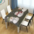 thumbnail image 4 of Yayeee Tablecloths 54" x 72" Rectangle Wrinkle Resistant Party Table Cover, Gray Cute Snowmen, 4 of 8
