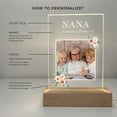 thumbnail image 3 of Custom Photo Picture LED Wood Stand Night Light Up Table Lamp Best Grandma Nana Mother's Day Engrave Free Love You Message Personalized Gift, 3 of 7