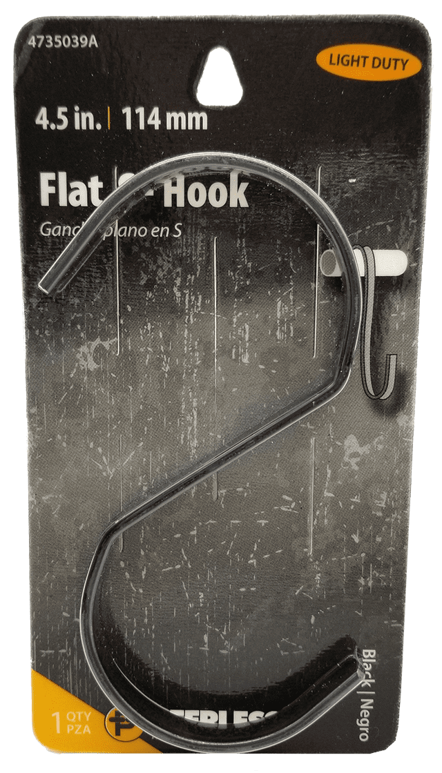 Peerless Chain Black 4.5 In. Modern S-Hook, #4735039A