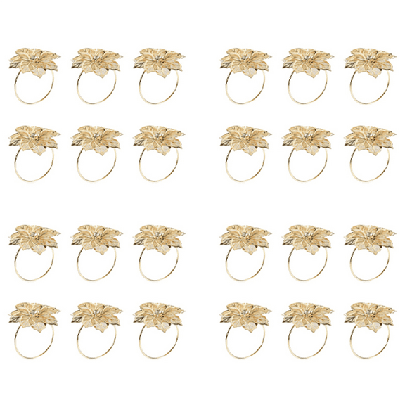 24Pack Napkin Rings, Gold Napkin Rings Buckles for Table Decorations, Wedding, Dinner,Party, DIY Decoration,Gold,24 * napkin rings,Gold