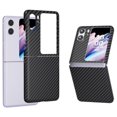 thumbnail image 1 of For Oppo Find N2 Flip 5g Cell Phone Case Carbon Fiber Texture Leather+pc Folding Cover, 1 of 5