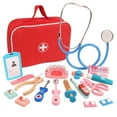 thumbnail image 1 of Juego de simulación de madera para médicos, juguetes educativos para niños, simulación de dentista, revisión, cepillado de dientes, juego de medicamentos, juegos de rol, 1 of 6