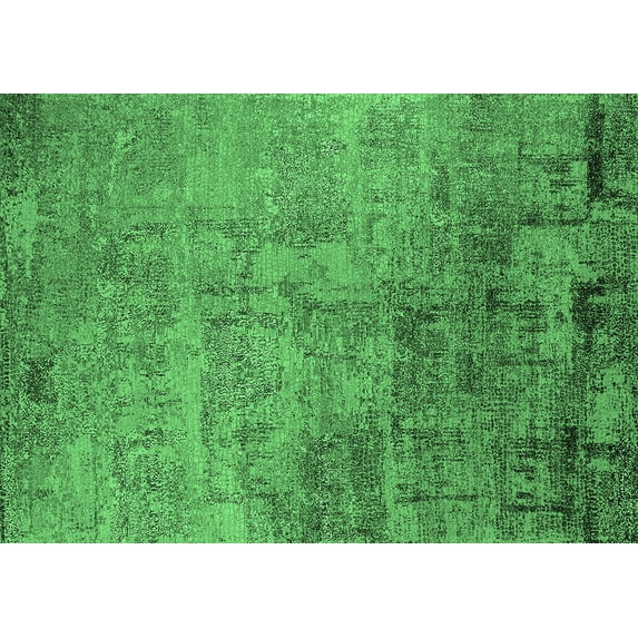 Ahgly Company Indoor Rectangle Oriental Emerald Green Industrial Area Rugs, 8' x 10'