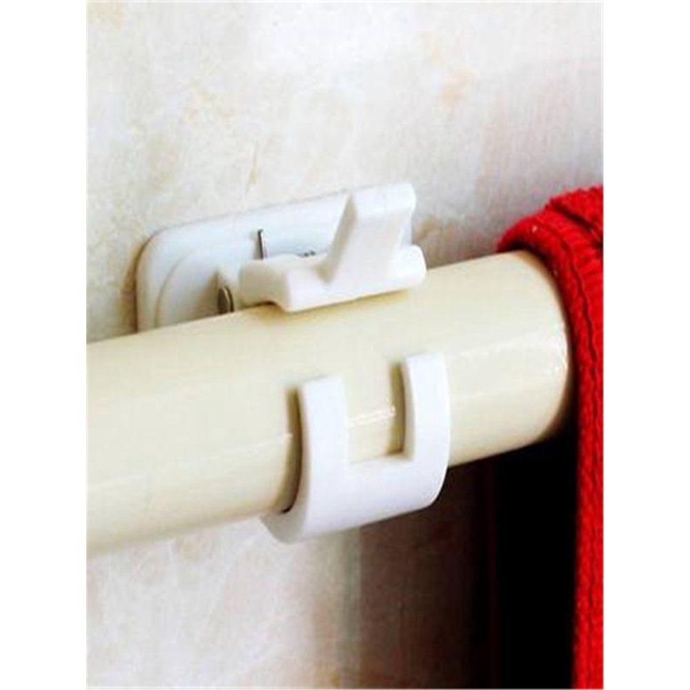 Self Adhesive Hooks Curtain Rod Bracket Pole Drapery Hook Holders Curtains 4PCS Self Adhesive Hooks Curtain Rod Bracket Pole Drapery Hook Holders Curtains 4PCS