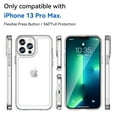 thumbnail image 3 of Dteck iPhone 13 Pro Case Clear, Shockproof Bumper Protective Cell Phone Back Cover Transparent TPU and Rubber 4 Corners Slim Fit Flexible Skin for Apple iPhone 13 Pro 6.1" 2021, Clear, 3 of 9