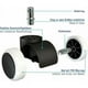 thumbnail image 3 of Ruedas giratorias para patines, ajuste universal para pasadores de 11 mm, protegen sus pisos de rayones y daños, rodamiento cómodo con dos ruedas sobre eje de acero, reemplazo resistente para muebles, 3 of 5