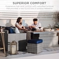 thumbnail image 6 of Best Choice Products 6-Piece Wicker Outdoor Patio Conversation Furniture Set w/ Height-Adjustable Dining Table, Cover, 6 of 7