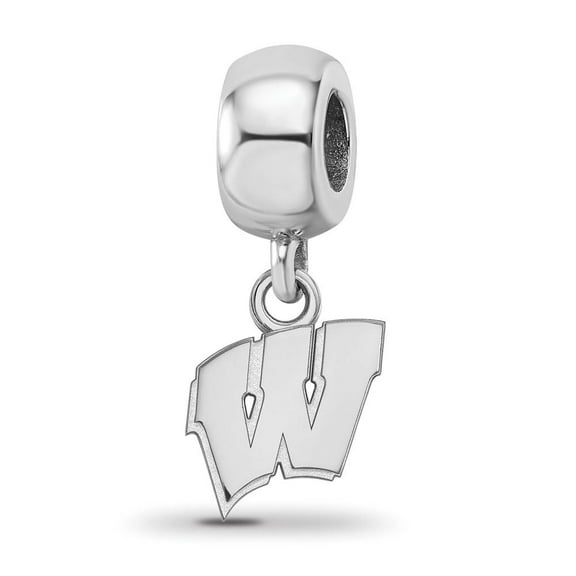 Sterling Silver University of Wisconsin XS Dangle Bead Charm