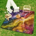 thumbnail image 6 of Colorful Tie Dye Vortex Outdoor Picnic Blanket, Foldable Waterproof Beach Mat, Portable Beach Blanket for Beach Camping, Hiking, Family Concerts, 6 of 7
