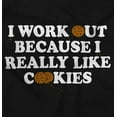 thumbnail image 2 of Work Out Because Really Like Cookies Women Plus Size Crewneck Sweatshirt Brisco Brands 2X, 2 of 5