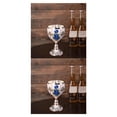 thumbnail image 1 of Injueey Copa de vino de lujo Copa de vidrio en relieve para aficionados al vino Vasos opulentos Calabaza azul plateada Calabaza azul plateada 2Conjunto, 1 of 1