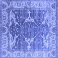 thumbnail image 1 of Ahgly Company Machine Washable Indoor Square Oriental Blue Industrial Area Rugs, 5' Square, 1 of 4
