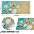 thumbnail image 4 of Beach Mouse Pad 35.4 X 15.7 Inch XXL Summer Starfish Beach Themed Teal and Tan Print Full Desk Mousepad Extended Large Non-Slip Rubber Base Keyboard Mat with Stitched Edges for Gaming Office, 4 of 6