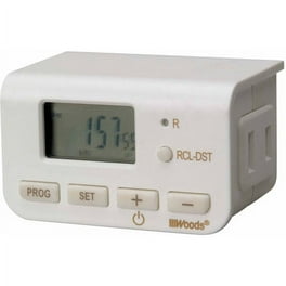 Woods 50007WD Indoor 24-Hour Digital Plug-In Timer, 2 Pack, 1 Polarized Outlet, Ideal For Automating Your Holiday Decorations and Christmas Tree Lights Woods 50007WD Indoor 24-Hour Digital Plug-In Timer, 2 Pack, 1 Polarized Outlet, Ideal For Automating Your Holiday Decorations and Christmas Tree Lights
