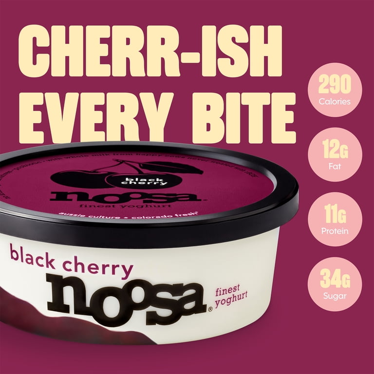 Noosa Yoghurt, Whole Milk Yogurt, Velvety Smooth & Creamy, Black