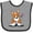 Heather and Black, variant on Inktastic Flower Corgi Boys or Girls Baby Bib