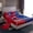 Red Blue, variant on jejeloiu Rugby Ball Twin Sheet Sets,Red Black Bedding For Boys Kids 3pcs