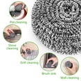thumbnail image 2 of Hengbo 12 Pcs Stainless Steel Scourers Stainless Steel Sponges 3 inch Cleaning Ball Utensil Scrubber Density Metal Scrubber Scouring Pads Ball Removing Rust Dirty Cookware Cleaner Silver, 2 of 8