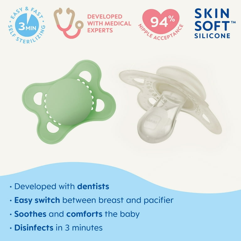 MAM Original Matte Pacifier, 0-6 Months, 2 Pack - Walmart.com MAM Original Matte Pacifier, 0-6 Months, 2 Pack - Walmart.com