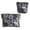 Black and grey, variant on 2pcs Makeup Bag Set,Flower Cotton Linen for Women Gift Cute Travel Cosmetic Purse with Zipper Small Toiletry Bag Organizer