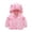 Hot Pink, variant on Baby Boys Girls Toddler Hooded Jacket Fleece Hoodie Winter Warm Solid Color Coat Cute Bear Ear Sweater Thick Clothes