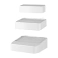 thumbnail image 6 of 3-Tier Cat Litter Box Stairs, Convertible 2/3 Step Cat Ramp with Litter Trapping Grates, Non-Slip Pet Steps for Senior Cats, Kittens & Automatic Litter Boxes, White/Black, 6 of 10