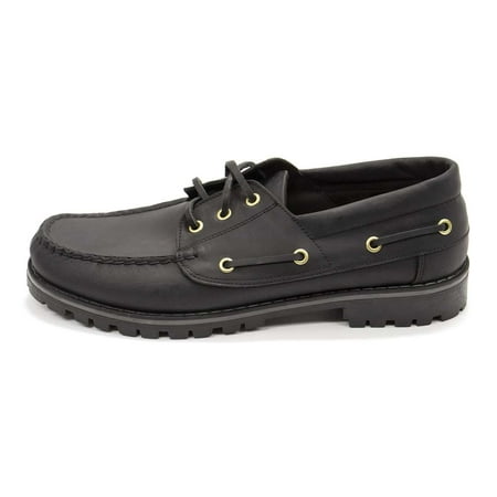 Image of Tekin Men s Side Classic 3-eye Boat Shoes Black 7 M US