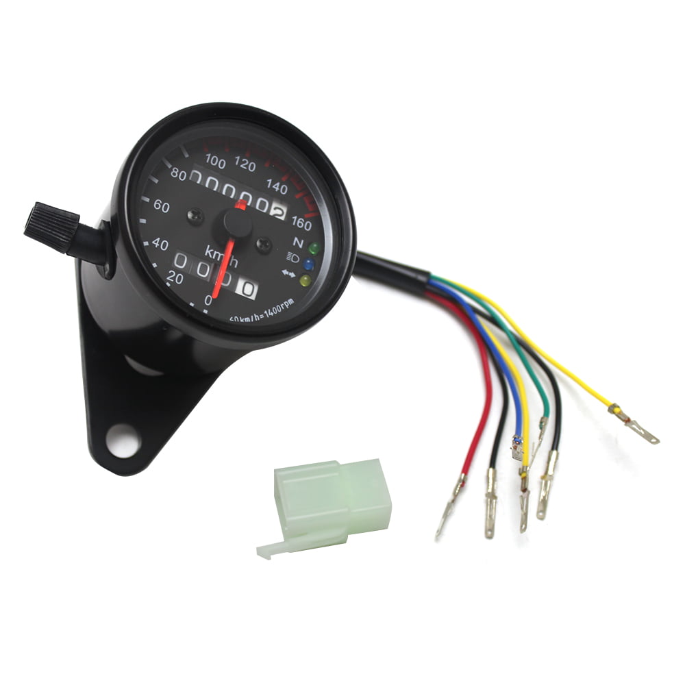 Universal Motorcycle Odometer Speedometer Gauge with indicator,Speed Meter for Motorcycle 
