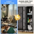 thumbnail image 4 of GangMei Metal Storage Locker for School Office Gym Bedroom,Single 3 Door Steel Storage Locker for Employees,Assembly Required,Black, 4 of 6