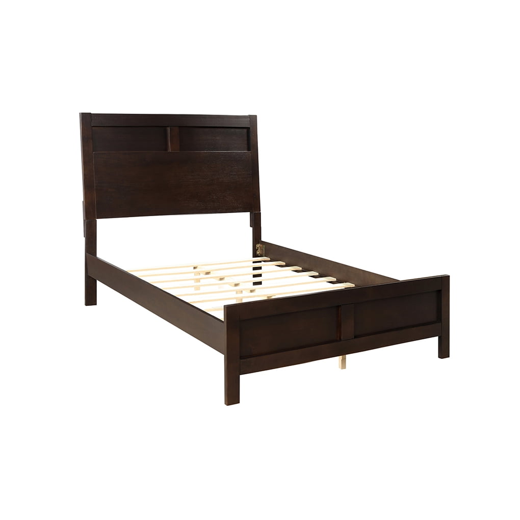 Classic Platform Bed No Box Spring Needed Solid Pine Wood Bed Frame