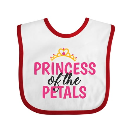 

Inktastic Princess of the Petals with Crown Girls Baby Bib