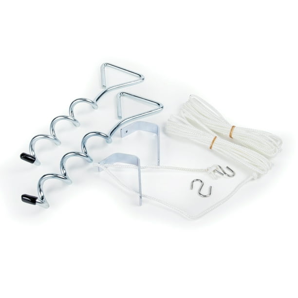 Camco RV Awning Stabilizer Kit Features Spiral Stakes for Sandy Soil