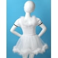 thumbnail image 4 of MSemis Kids Girls Ballet Tutu Dress Leotard Christmas Santa Roller Figure Ice Skating Dress White 10, 4 of 6