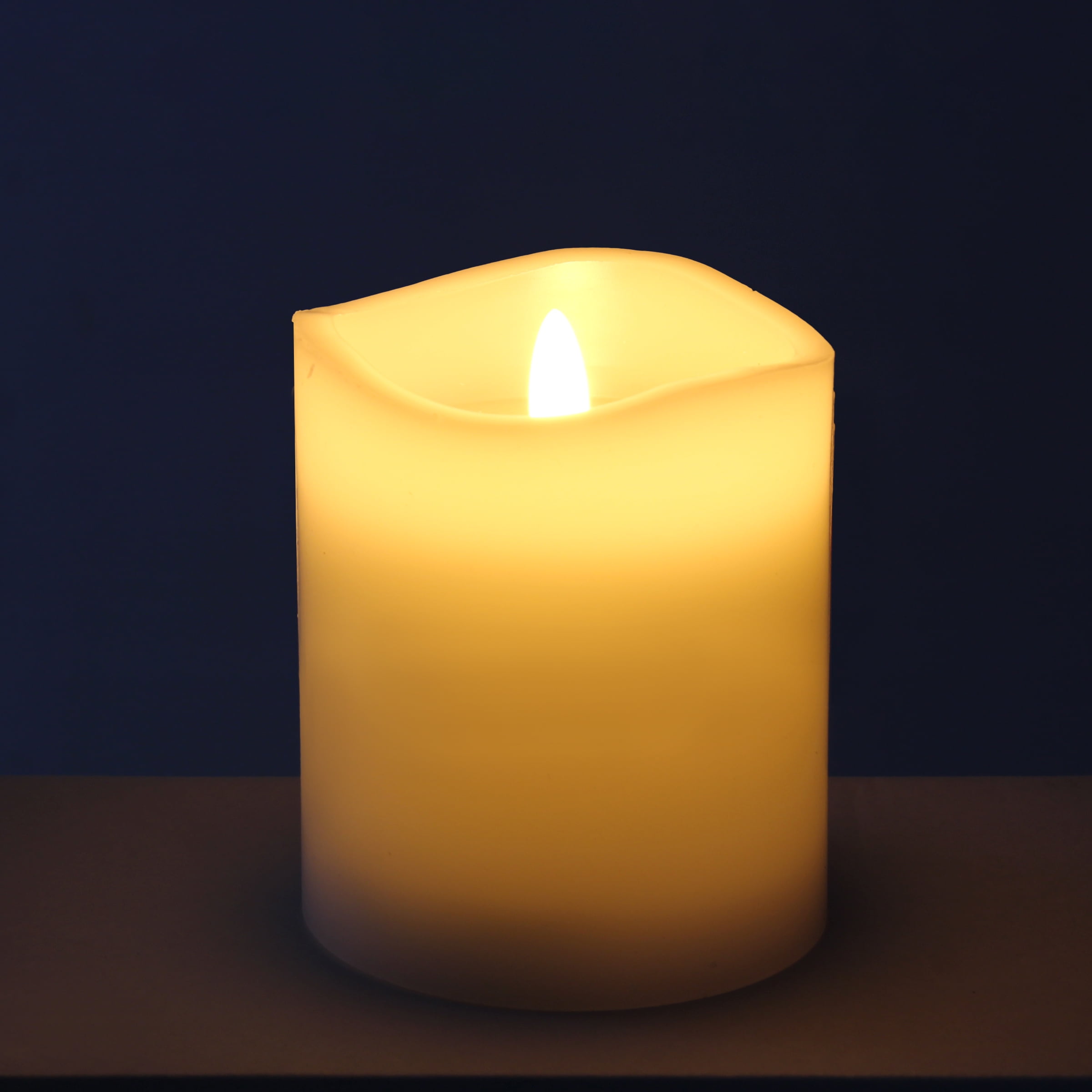 Stonebriar LED Pillar Candles — Remote & Timer, Real Wax Flameless Candles for Home Décor, Weddings & Events, Pack of 6, Ivory, 3" x 4"
