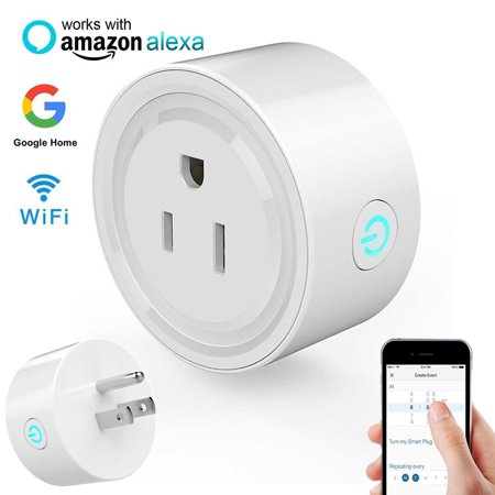 TSV Smart Plug, Wi-Fi Enabled Mini Sockets Smart Outlets No Hub Required Timing Function Control Your Electric Devices from