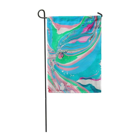 SIDONKU Brown Paint Shabby Chic Marbeled Color Painting Renaissance Retro Garden Flag Decorative Flag House Banner 28x40 inch