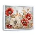 thumbnail image 2 of Designart "Winter Delight In Poppies' Charm II" Poppies Floater Framed Canvas Art Print, 2 of 5