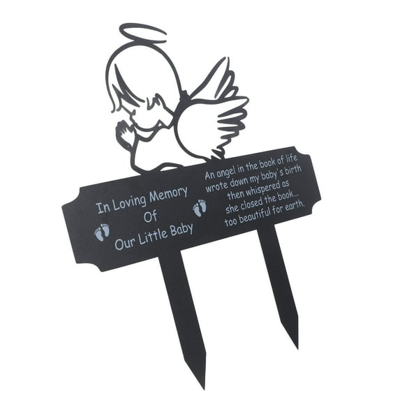 HOMEMAXS Memorial Name Plate Cemetery Sign Post Garden Remembrance Stake Graveyard Decoration For Cemetery Durable Cemetery Memorial Plaque Stake