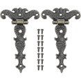 thumbnail image 1 of 2x Retro Bronze Hinges Zinc Alloy Furniture Hinge with Screws for Jewelry Boxes Cupboard Doors, 1 of 5
