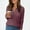 Purple, variant on Helii Womens Fall V Neck long Sleeve Shirt Regular Fit Tunic Tops Knitted Stripe Blouses Sweater for Women Dressy Business Casual Blue S