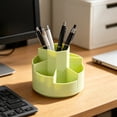 thumbnail image 3 of Rotating Pen Holder Desktop Organizer Storage Box With Note Tray Makeup Brush Holder For Office Desk Organization, 3 of 6