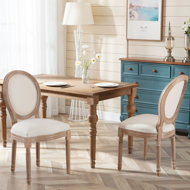 Btmway French Country Dining Chairs Set, French Country Upholstered Dining Room Chairs